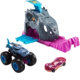 Hot wheels - Lansator monster truck team mega wrex cu doua masinute