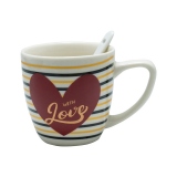 Set cafea 1 persoana With Love, Portelan, 150 ml