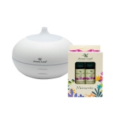 Set aromaterapie cadou, Aroma Difuzor Confort si 2 Uleiuri Parfumate Inspiratie&Optimism, Aroma Land, 10 ml