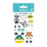 Autocolante set 3 coli, motiv Cute Animals