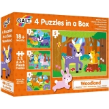 Set 4 puzzle-uri - Animalute din padure (2, 3, 4, 5 piese)