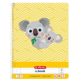 Caiet A4 cu spira, 80 file, dictando, motiv Cute Animals Koala