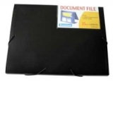 Mapa neagra din plastic dur cu elastic (2.5 cm) (DOCUMENT FILE)