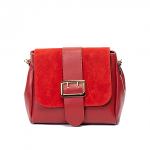 Shoulder Bag Antonia Moretti leather Rosso 23.5x27x10