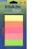 Index Stick On Flags 25 x 76 mm, blister cu 50 file x 5 culori (NEON)