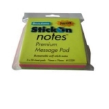 Stick On Notes, 76 x 76 mm, pachet cu 3 x 50 file/set, 3 culori (NEON)