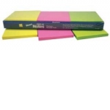 Stick On Notes, 76 x 76mm, cutie cu 12 x 50 file/set, 3 culori (NEON)