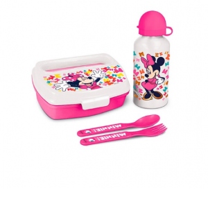 Set sticla apa inox +cutie sandwich Minnie Mouse