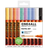 Marker acrilic One4All 127HS 2mm portofel Pastel Set (10 bucati)