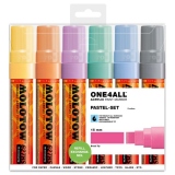 Marker acrilic One4All 627HS 15 mm portofel Pastel Set (6 bucati)