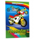 Privim si coloram. Coloram Moto sport