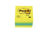 Cub Notes adeziv Post-it Neon 51, Verde/Galben