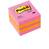 Cub Notes adeziv Post-it Neon 51, Roz/Galben