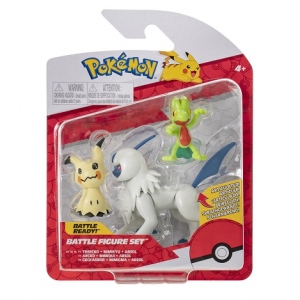 Set 3 Figurine, Pokemon, Treecko + Mimikyu + Absol