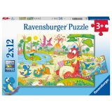 Puzzle Prietenii Mei Dinozaurii, 2X12 Piese