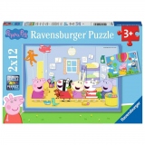 PUZZLE PEPPA PIG, 2x12 PIESE