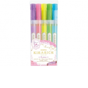 Textmarker Kirarich Glitter 5 culori/set Zebra