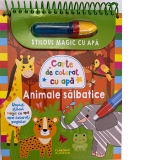 Animale salbatice. Carte de colorat cu apa. Stiloul magic cu apa