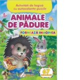 Animale de padure. Formeaza imaginea + 67 autocolante. Activitati de logica cu autocolante puzzle