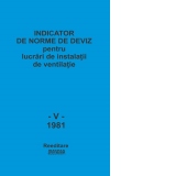 INDICATOR DE NORME DE DEVIZ pentru lucrari de instalatii de ventilatie (RpV - 1981)