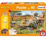 Puzzle Schmidt: Schleich - Salvare veterinara, 60 piese