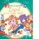 Carte cu puzzle Lupul si cei sapte iezi (cu 6 puzzle-uri)