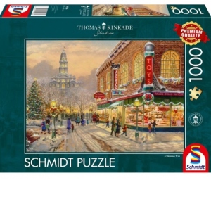 Puzzle Schmidt: Thomas Kinkade - Un vis de Craciun, 1000 piese