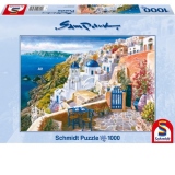 Puzzle Schmidt: Sam Park - Vedere din Santorini, 1000 piese