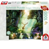 Puzzle Schmidt: Georgina Fellenberg - Cerbi in padure, 1000 piese