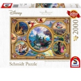 Puzzle Schmidt: Thomas Kinkade - Disney - Disney Dream Collection, 2000 piese