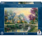 Puzzle Schmidt: Thomas Kinkade - Conac luminat cu lampi, 3000 piese