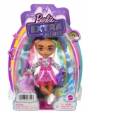Papusa Barbie - Extra mini cu par curcubeu