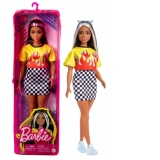 Papusa barbie fashionista bruneta cu suvite blonde