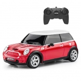 Masina cu telecomanda Mini Cooper rosie, scara 1 la 24