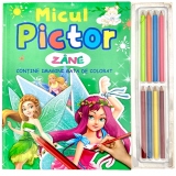 Micul pictor. Zane + set de 8 creioane colorate