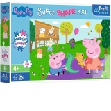 Puzzle Trefl Primo Super Shape XXL 60 piese - Peppa Pig si fratiorul