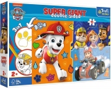 Puzzle Trefl Primo Super Giant 15 - Patrula catelusilor, Cunoaste echipa