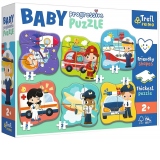 Puzzle Trefl Primo Baby Progressive - Vehiculele profesionale