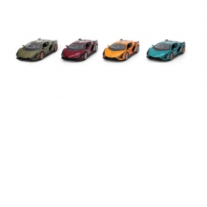 Masinuta metalica Lamborghini Sian 13cm, scara 1 la 40, diverse culori