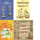 Pachet Carti pentru copii 1 (4 carti): 1. Nazdravaniile lu Pacala; 2. Cheita de aur sau minunatele patanii ale lui Buratino; 3.Esop pentru copii; 4. Legende si povestiri eroice pentru elevi