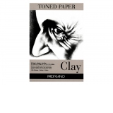 Bloc desen Toned Paper Clay, A3, 120g, 50 file, fara spirala Fabriano