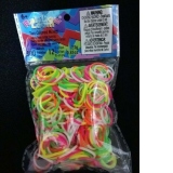 Elastice Rainbow Loom - Neon Mix Duo - 300 buc.