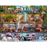 Puzzle Rafturile Cu Animale, 2000 Piese