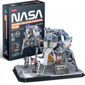 Cubic Fun - Puzzle 3D Nasa - Modulul Lunar Apollo 11, 93 Piese