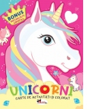 Unicorni. Carte de colorat cu activitati