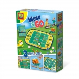 Joc de calatorie - Wrap & Go - Patru la rand - Buline si cutii - Pachet croco