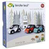 Set masini inteligente, din lemn premium - Smart Car Set