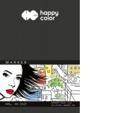 Bloc desen, pentru marker, A4, 100gsm, 25 coli, Happy Color