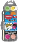 Acuarele + pensula 12 culori/set Color'Peps, Maped