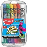 Tempera pe baza de apa, 12 culori/set, tub 12 ml, cutie plastic, Maped